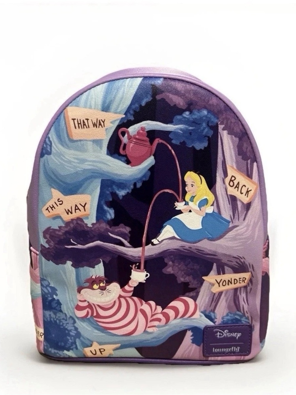 Loungefly Disney Alice in Wonderland And The Cheshire Cat Mini Backpack NWT